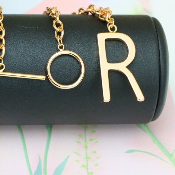 "Rose Gold Initial 'R' Necklace with Pearls, XPNL1904 - Picture 6 of 12